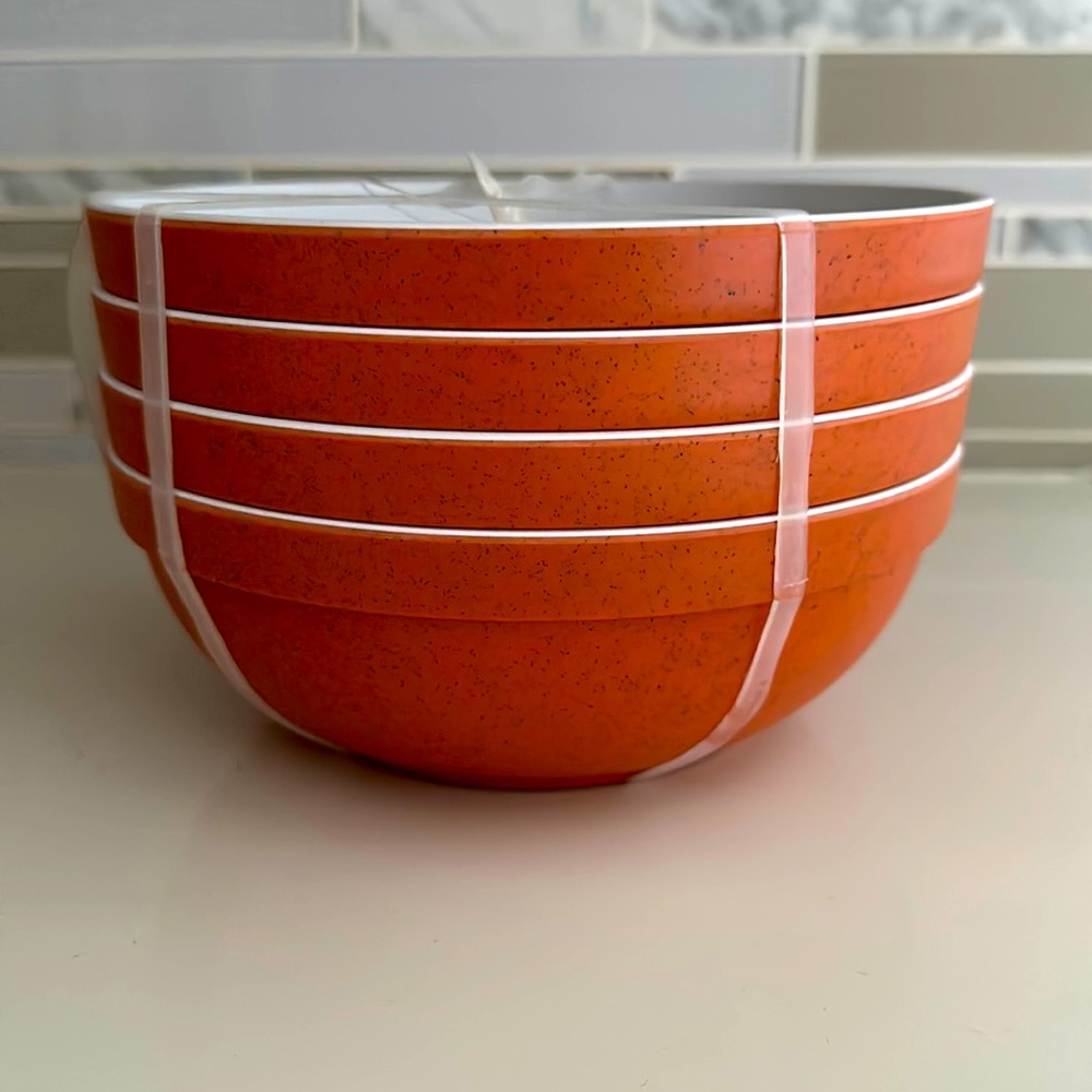 Set of 4 Panama Jack Home clay color 100 💯 melamine small bowls